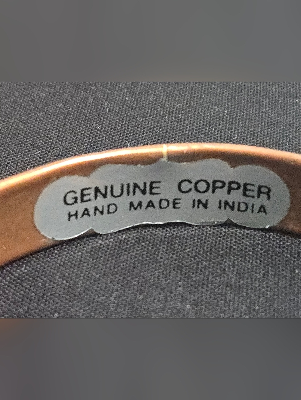 Hand Crafted Genuine Copper Bangle Bracelet - Made In India - Picture 3 of 4